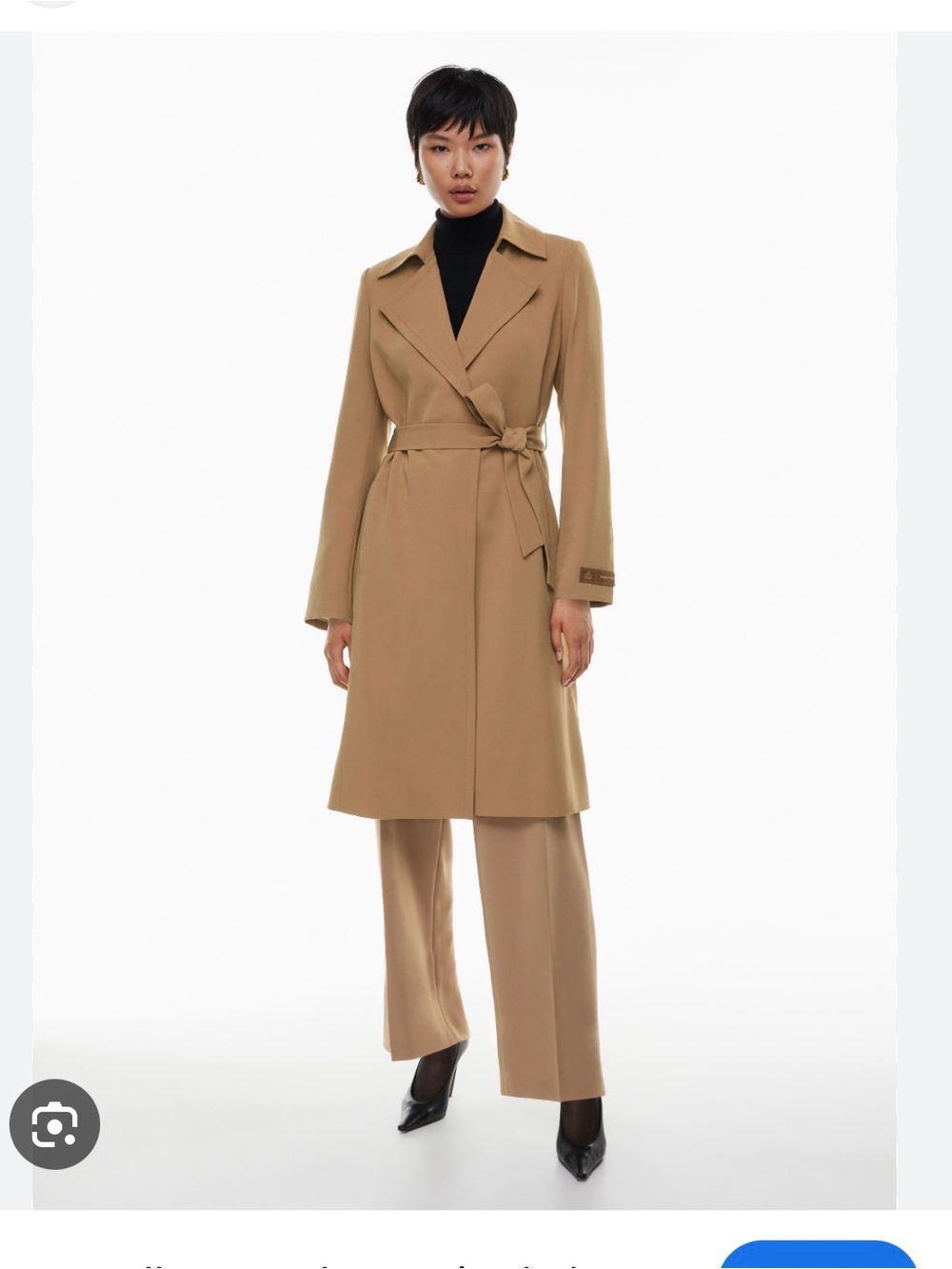 Aritzia Babaton Adira Camel Trench